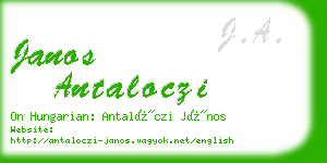 janos antaloczi business card